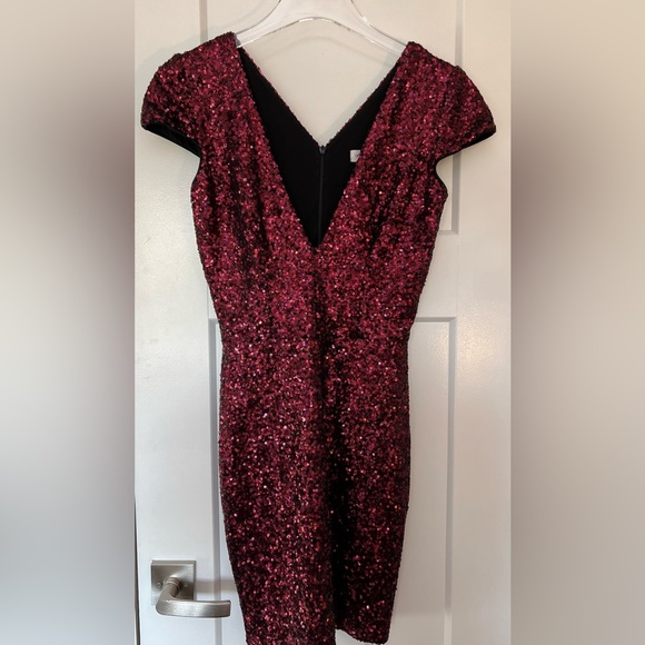 Dress the Population Red Sequin Cocktail Dress - Picture 4 of 12